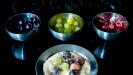 icy wine-marinated grapes