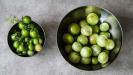 pickled green cherry tomatoes