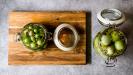 pickled green cherry tomatoes